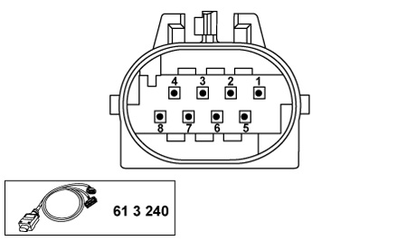 Conector BMW DWA 8PINES